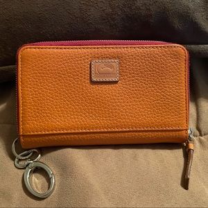 Dooney & Bourke orange leather wallet